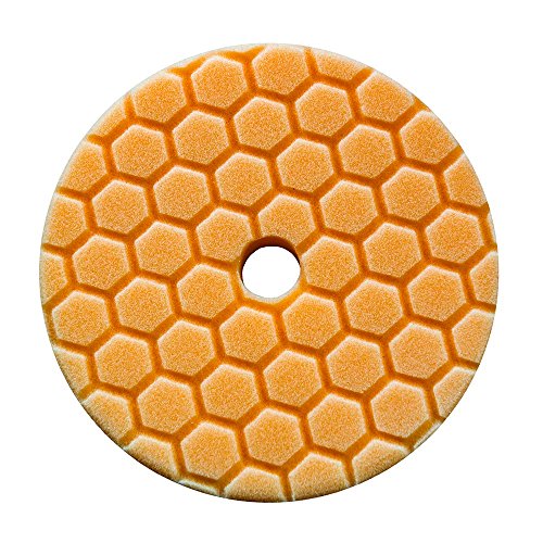 Chemical Guys, Hex-Logic Quantum Medium-Heavy Cutting Pad, Orange, 5.5 in | Medium to heavy Quantum cutting foam pad cuts swirls and defects, fits 5 in plates on dual-action polishers - color: Orange, size: 5.5 inch (Pack of 1)