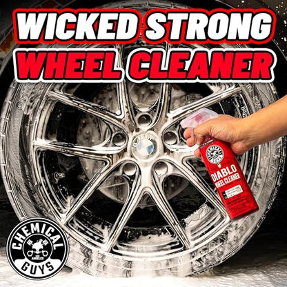Chemical Guys, Diablo Brake Dust & Wheel Cleaner Spray for Rims, 2 x 16 oz | pH-balanced spray lifts brake dust and road grime from wheels, rims and tires, safe on all wheel finishes - style: Sprayable 2 Pack