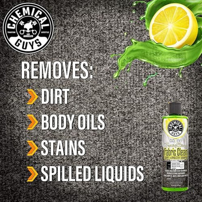 Chemical Guys, Citrus Foaming Fabric & Carpet Cleaner Drill Brush, 16 oz | Lifts coffee, food and pet stains and odors from carpet, mats and upholstery, drill brush agitates, citrus scent - size: 16 Fl Oz Drill Brush Kit