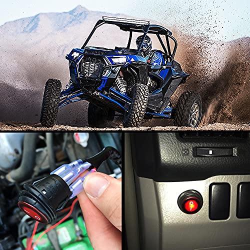 Nilight Wiring Harness Kit 14AWG Heavy Duty 12V On-Off Switch Power Relay Blade Fuse for Off Road LED Work Light Bar-ONE Lead - color: 14AWG-1 Lead