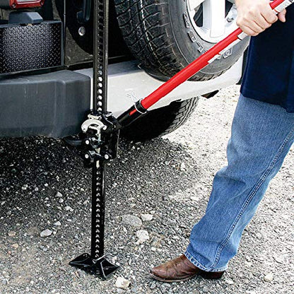 Big Red TRA8335-1 Torin 33" Ratcheting Off Road Utility High Lift Farm Jack, 3 Ton (6,000 lb) Capacity - size: 33 inch Red