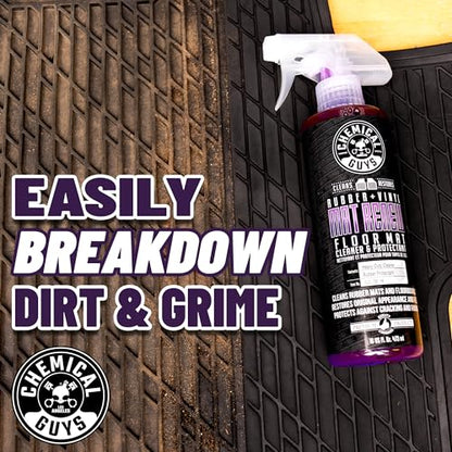Chemical Guys, Heavy Duty Floor Mat Cleaning Kit, Mat Renew & Brush, 5 Pc | Mat Renew cleaner, drill brush and Workhorse towels clean and revive rubber and vinyl mats and liners - size: 3.2 Fl Oz (Pack of 5)