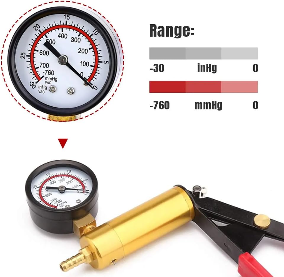 Brake Bleeder - Brake Bleeder Vacuum Pump Kit, Hand Vacuum Pump Automotive, Brake Pressure Bleeder Kit with Vacuum Pump, Cup Adapter, Hose Connectors, Brake Bleeder Valve Adapters