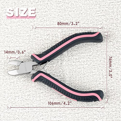 Mini Diagonal Cutting Pliers 4 Inches Floral Wire Cutters for Artificial Flowers Side Cutters Pliers for Jewelry Making Diagonal Wire Cutters for Wire, Zip Ties, Crafting,Pink Tool for Women - style: Diagonal Cutting Pliers