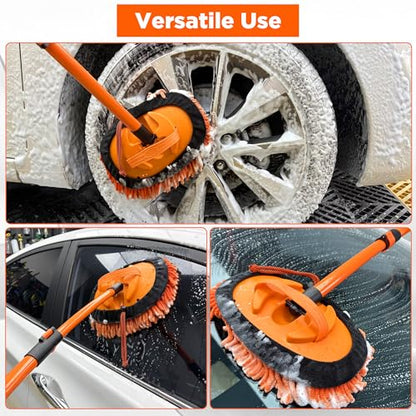 Tool Daily Short Pressure Washer Gun with Foam Cannon, 15° Curved Car Wash Brush with Long Handle, 5 Nozzle Tips, 1/4” Quick Connect - style: Foam Gun with Brush