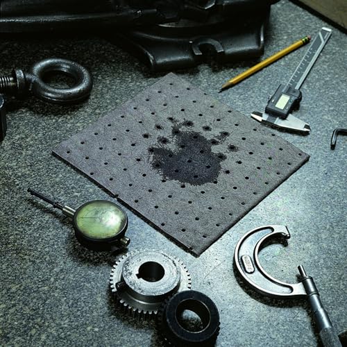 PIG Absorbent Mat Pad in Dispenser Box | 10” W x 13” L | Heavyweight | Absorbs up to 12.8 oz. per pad | 50 Pads per Box | Protect Your Home Garage Basement | PM50837