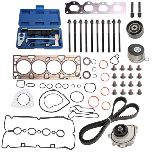 Head Gasket Set with Timing Belt Kit, 1.8L, fit for Chevy Cruze/for Sonic/for Cruze Limited L4 DOHC 16v 2011-2017 OE HS26516PT1 TCKWP338 24422964 - color: For GM 1.8L 2011-2018 Kit 2
