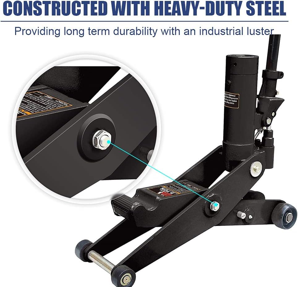 5 Ton Hydraulic Forklift Jack, Dual Position Heavy Duty Service Jack for Forklift & Truck Maintenance, 10,000 lb Capacity, High & Low Profile Lifting Range 2.7–28.7 in