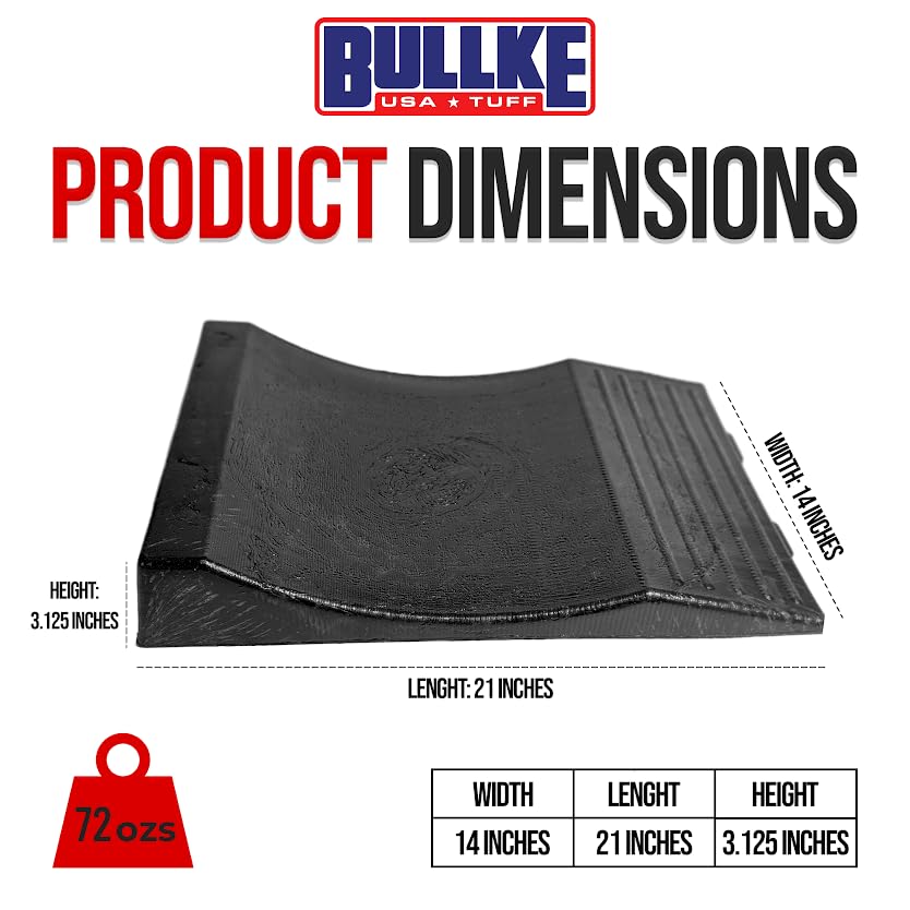 USA Made Extra-Wide Heavy-Duty Flat-Free Tire Ramps with 4 Thick Mats – Prevent Flat Spots During Long-Term Storage – Non-Slip HDPE Ramps Support 10 Tons – for Cars, RVs, Trucks – Set of 4
