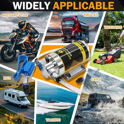 MILADO 12V 100W Electric Oil Change Extractor Pump,1-4L/min Portable Fluid Extractor Transfer Pump for Engine Oil, Diesel, Transmission Fluid, Gear Oil, for Boat, Car, Truck, Motorcycle, Lawnmower | Extract old oil for DIY oil changes, no need to get unde