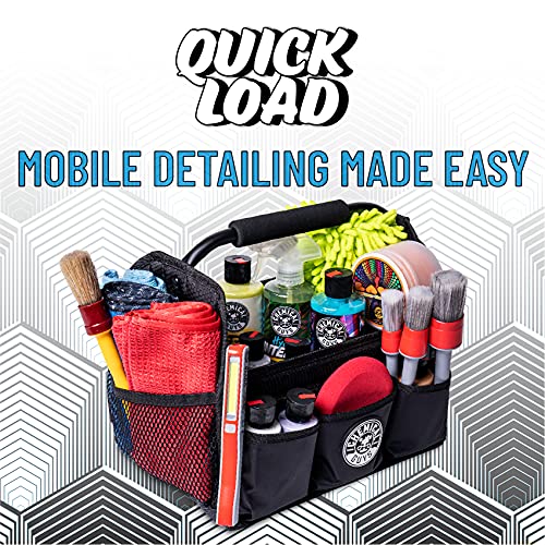 Chemical Guys, Quick Load Collapsible Detailing Caddy & Organizer, Black | Collapsible caddy carries soaps, tools and accessories for wash day, folds flat for easy garage storage