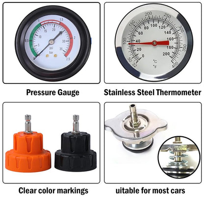 14pcs Cooling System Pressure Tester kit Automotive Radiator Pressure Tester for Motorcycle Car Truck