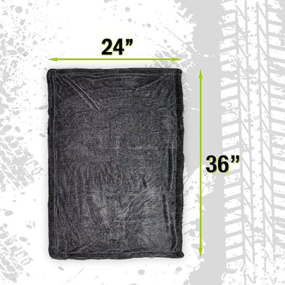 ExoForma Mega Car Drying Towel - Holds Up to 9 lbs, No Streaks, Scratches, or Water Spots | 1200 GSM Microfiber Double Twist Pile & Edgeless Design, 1 Quick & Effortless Dry, 2 Pack - 24” x 36” - size: Pack of 2