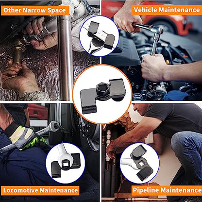 Universal Wrench Extender Adaptor, 1/2" Breaker Bars & 21mm Hex Wrench Extender Tool Drive for Repair or DIY - style: Wrench Extender