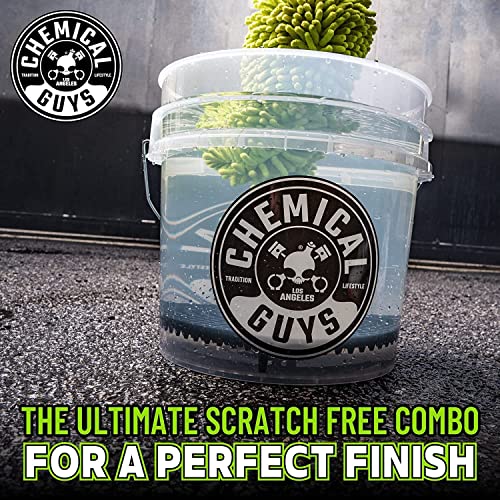 Chemical Guys CWS80316BK Car Wash Detailing Bucket, Mitt & Accessories Bundle (6 Items) Featuring Clean Slate Deep Surface Cleaning Car Wash Soap, 16 oz - for Cars, Trucks, SUVs, RVs & More - size: 16 oz