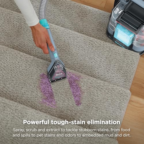 Shark Stain Striker, Portable Carpet, Upholstery and Area Rug Cleaner, 4 Tools, Full Size Solutions, Stain and Odor Remover, Blue, PX202BRN - style: StainStriker + 4 Tools + XL Cleaning Solutions