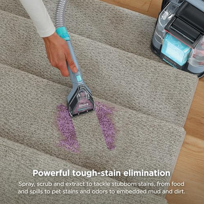 Shark Stain Striker, Portable Carpet, Upholstery and Area Rug Cleaner, 4 Tools, Full Size Solutions, Stain and Odor Remover, Blue, PX202BRN - style: StainStriker + 4 Tools + XL Cleaning Solutions