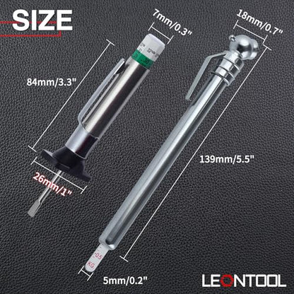 Color Coded Tire Tread Depth Gauge 32nds with Pencil Tire Pressure Gauge 5-50 PSI, Air Pressure Gauge for Tires, Professional Tire Thread Meter Tool for Motorcycle,School Bus,SUV