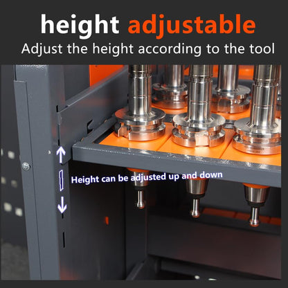 CNC Tool cart Single Side Removable CNC Tool Rack Parallel Storage Suitable for Short CNC Tool Holder CNC Trolley HSK100-24CAP - size: HSK100-24CAP