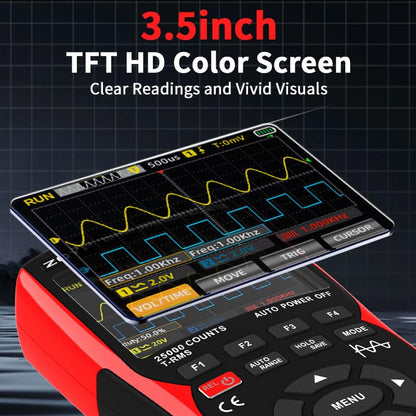 3 in 1 Handheld Oscilloscope Automotive Dual Channel 50MHz with Digital Multimeter and Signal Generator