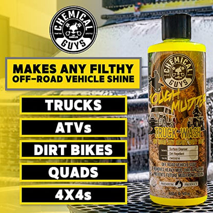 Chemical Guys, Tough Mudder Heavy Duty Foaming Car Wash Soap, Lemon, 64 oz | Heavy-duty foaming soap blasts mud and grime off trucks, ATVs and off-road rigs in cannons, guns or buckets - size: 64 Fl Oz (Pack of 1)