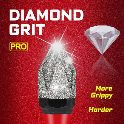Geinxurn 20Pcs Multi-Size Diamond Coated Impact Screwdriver Bit Set, #2 Phillips Power Driver Bits, Magnetic S2 Steel PH2 Screwdriver Bits Set with 1Pcs Screwdriver Bit Holer - style: MIX-PH2-21PC