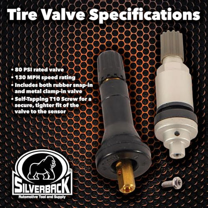 Silverback One-Direct TPMS Programmable Sensor Set of 20 and Ateq SM47 TPMS Tool, Multi-Frequency 314.9MHz, 315MHz & 433MHz OE-Level Universal Sensor Programmable by Any Ateq Manufactured TPMS Tool. - size: 20 Pack with Tool