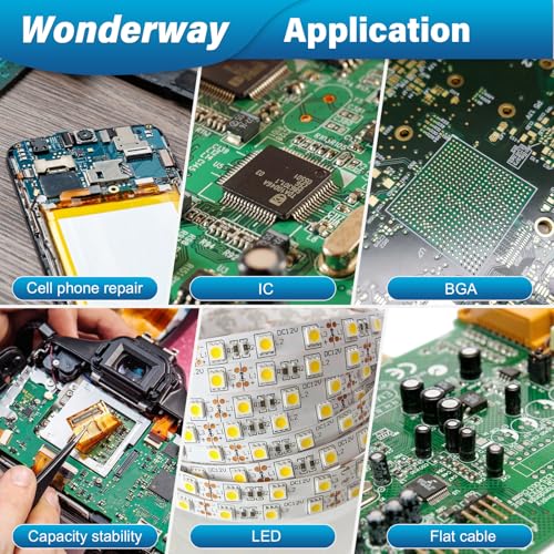 Tip Cleaning Kit, Solder Wick, Solder Iron Tip, Brass Cleaning Wire,Soldering Tip Cleaner, Cleaning Sponge & Solder Flux, Supplied By Wonderway (SWK-001) - color: Swk-001