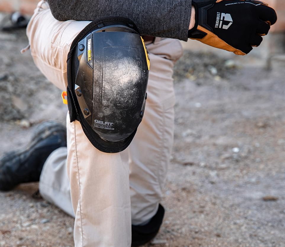 ToughBuilt - GelFit Rocker Knee Pads, Rocker Shell, TBL-KP-G201-R | Rocker Shell Design, Gel Cushioning, EVA Foam, Adjustable Straps, Smooth Jobsite Mobility - size: GelFit Rocker