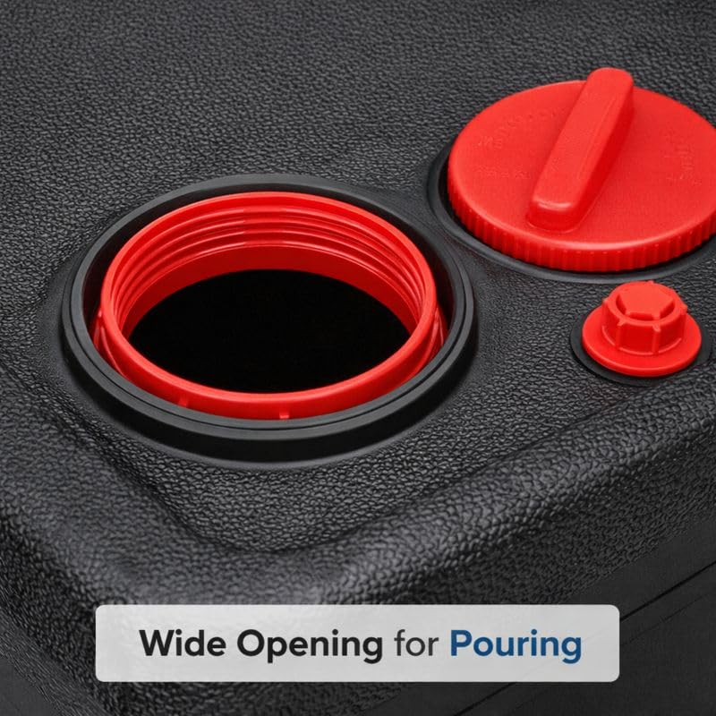 Oil Drain Pan, Low Profile Automotive Oil Change Catch Basin Container with Pour Spout and 2 Side Handles, Black (10 Quart) - size: 10 Quart
