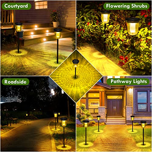 Solar Pathway Lights Super Bright 200 lumens with 2-in-1 Warm White and Daylight Modes, Solar Lights Outdoor Waterproof for Yard, Path, Sidewalk, Driveway or Walk Way Light(2 Pack) - size: 2 Pack-200 Lumen