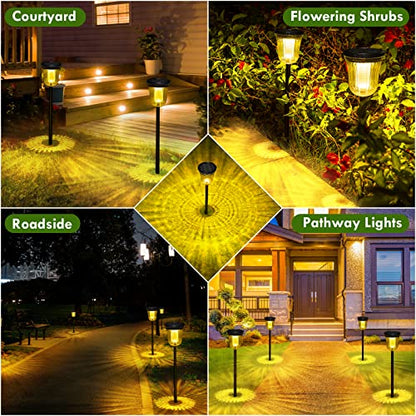 Solar Pathway Lights Super Bright 200 lumens with 2-in-1 Warm White and Daylight Modes, Solar Lights Outdoor Waterproof for Yard, Path, Sidewalk, Driveway or Walk Way Light(2 Pack) - size: 2 Pack-200 Lumen