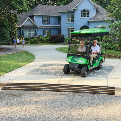 Yescom Driveway Curb Ramp Low Profile Car Ramp 2.6" Rise Garage Sidewalk | 2 Pack