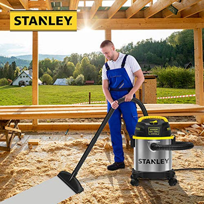 STANLEY 3 Gallon Wet Dry Vacuum, Powerful 4 Peak HP Motor, Portable Stainless Steel 3 in 1 Multifunctional Shop Vacuum with Blower, Model: SL18136 - size: 3 Gallon, 4.0 HP
