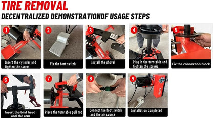 Tire Changer Machine Tire Machine Portable Hand Bead Breaker Wheel Mounting Tool Easy to Operate KT-1030