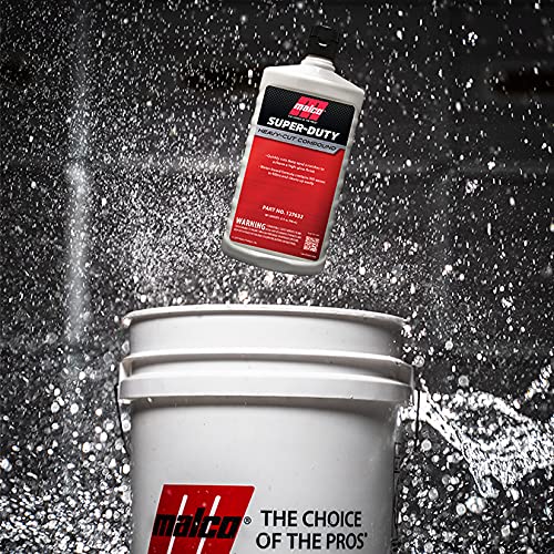 Malco Super Duty Heavy Cut Compound - Professional Cutting, Polishing and Finishing Compound/for Auto Paint Correction, Detailing and Buffing / 1 Gallon (127601) - size: 1 Gallon