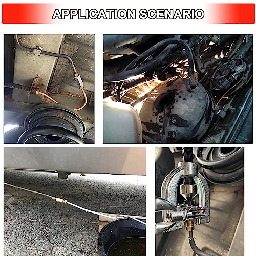 Tnisesm 3/16" 25 Ft Upgrade Brake Line Tubing Kit, 3/16 Copper Coated Flexible Tube (Upgrade 16Pcs Fittings,4Pcs Unions+8Pcs Nut) - style: 3/16“ Brake Line