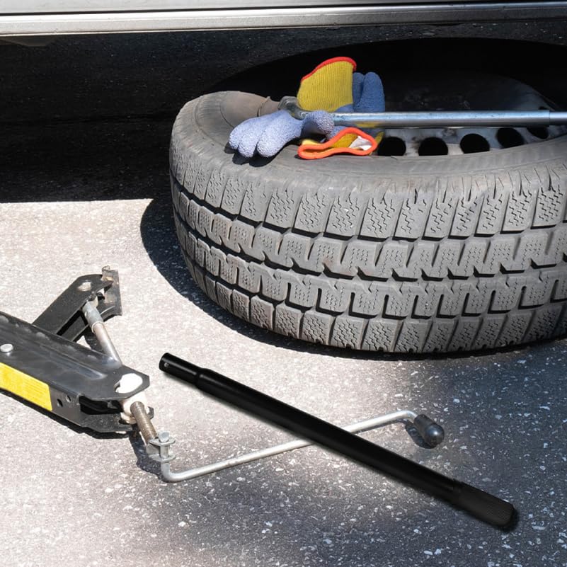 Floor Jack Handle Replacement: 2Pcs 3 Ton Horizontal Hydraulic Lift Pole Extension Part - Automotive Car Tire Hoist Trolley Rod, Anti-Slip Grip Lever Bar