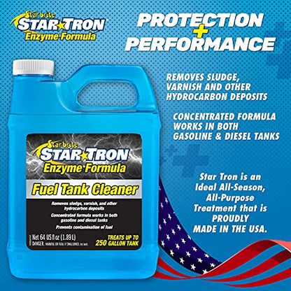STAR BRITE Star Tron Fuel Tank Cleaner - Remove Sludge, Varnish & Other Deposits - Rejuvenate Old, Stale Fuel - Concentrated Formula Works In Gas Tanks & Diesel Tanks - 1 GAL (093600) - style: 128 Ounce