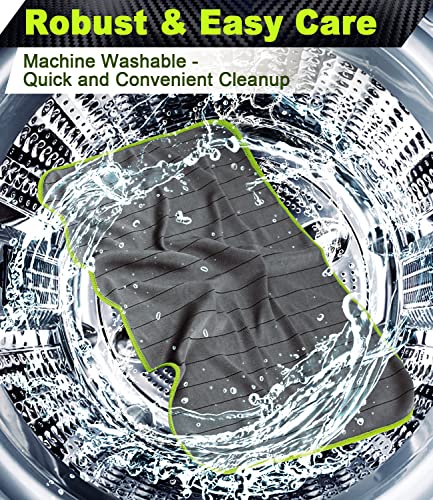 Airlab Magic Cleaning Cloth Window Glass Cleaner Carbon Microfiber Towels Kitchen Bathroom Lint Free Rags Car Wipes Drying Auto Detailing, Pack of 4, 20" x 16", Grey-Green - color: 20 X 16 Inch, Pack of 4, Grey-green