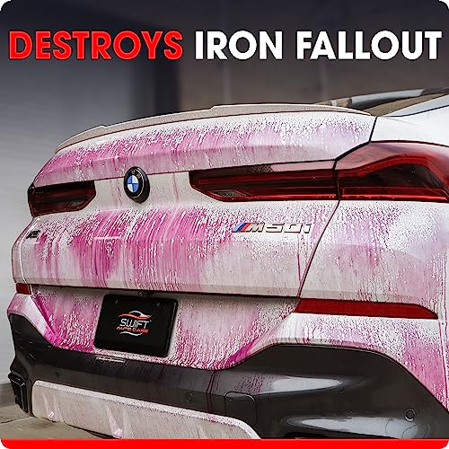 Swift Iron Remover & Wheel Cleaner (2-Pack) – Remove Brake Dust, Iron Oxide & Stuck-On Dirt & Debris from Paint & Wheels | Formula for Decon Car Wash | Preps Paint for Wax Coatings - size: 16 Fl Oz (Pack of 2)