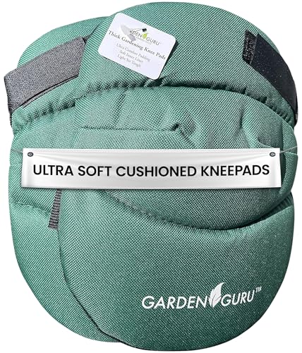 Garden Guru Cushioned Gardening Knee Pads with Adjustable Straps - Soft Inner Liner, Ultra Comfort Padding, Garden Kneelers for Yard Work, Cleaning, Household Chores, Roofing, and More 1 Pack - size: 1 Pack, style: Ultra Soft Cushion