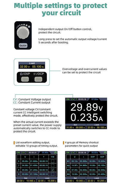 OWON SPM Series 1 CH DC Power Supply + Multimeter Function (SPM6103-60V/10A 300W,4 1/2 Digits,10mV/1mA) - style: SPM6103-60V/10A 300W,4 1/2 digits,10mV/1mA