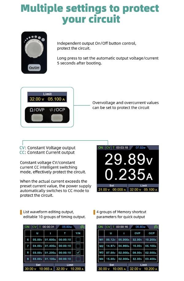 OWON SPM Series 1 CH DC Power Supply + Multimeter Function (SPM3103-30V/10A 300W,4 1/2 Digits,10mV/1mA) - style: SPM3103-30V/10A 300W,4 1/2 digits,10mV/1mA