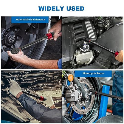 SUERCUP Next-Gen 100-Tooth, 1/2" Drive Click Torque Wrench, 10-170 Ft.Lb | 13.6-230.5 N.m, ±3% Accuracy, 3.6° Arc Swing Tool for Truck/SUV Suspension, Heavy Duty Control Arms, Lug Nuts & Auto Repair - size: (100Tooth) 1/2" 10-170 Ft.Lb/13.6-230.5 N.m
