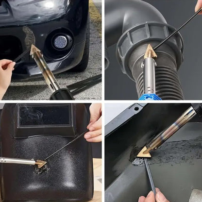 Plastic welding kit, ABS PP PVC PE plastic welding rod, welding repair strip, car bumper repair tool, plastic welding gun soldering iron accessories, car bumper/kayak repair welding materials