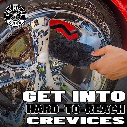 Chemical Guys CLD_203_16 Signature Series Wheel Cleaner For All Gloss Finishes, For Cars, Trucks, SUVs, & More 16 fl oz + Acc_B01 Gerbil Wheel Rim Brush (For Exhaust, Tires, Rims, Engine Bays, & More)