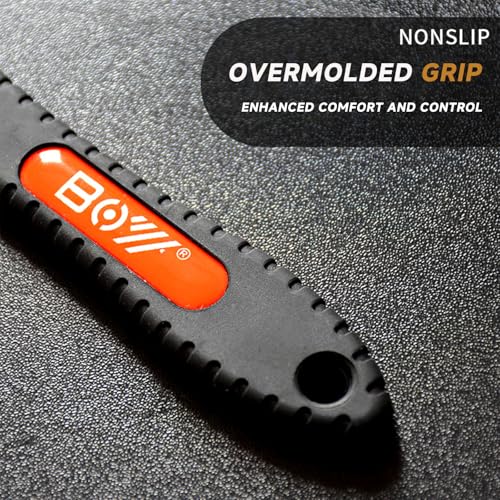 Extended Hydraulic Piston Press for Bicycle Disc Brakes – Caliper Pad Spreader Tool Improved Design with Longer Handle & Extended Tip for Safe Brake Maintenance – Durable Dual-Density Grip