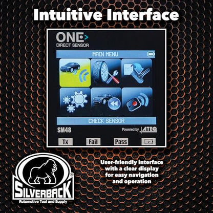 Silverback SM47 TPMS Tool Built by ATEQ, Your go-to Solution for tire Pressure Monitoring System (TPMS) Diagnostics and Services. The SM47 Provides Accurate and Reliable TPMS Diagnostics with Ease. - size: 0 Pack with Tool