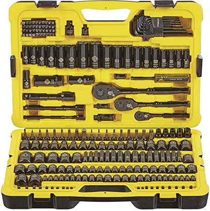 STANLEY Professional Grade Black Chrome New Mechanics Tool Set (Socket Set-229 Pieces)